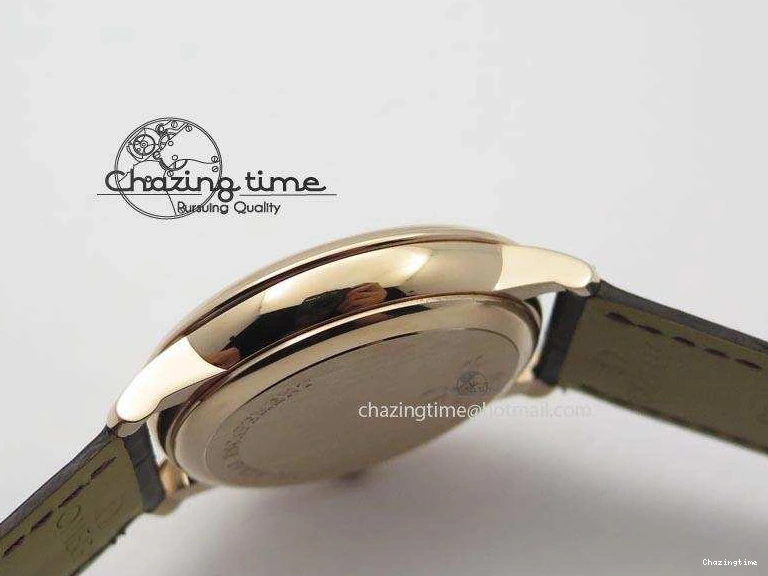 0225 De Ville MK 1:1 Best Edition RG Blue Dial On Black Leather Asian Seagull T1701 (Sec@6) FastDry 8235